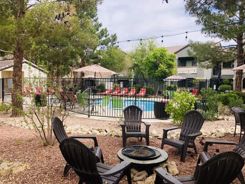 Outdoor pool, a heated pool