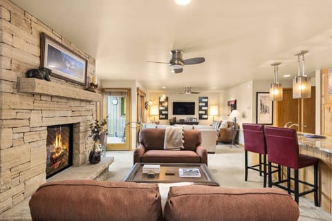 Two sitting rooms, two balconies, and a large kitchen provide ample space for your group to enjoy a vacation together.