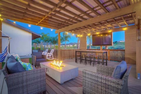 Light the fire pit for the perfect end to your evening!