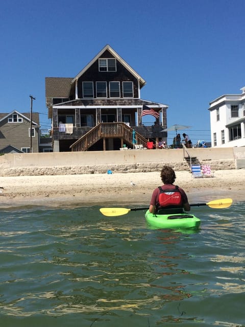 Private beach front with kayaks for renter use