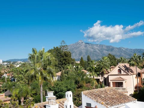 Enjoy mountain views from the rooftop