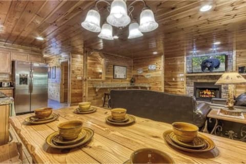 Dine together with seating for six and views of the Smokies.