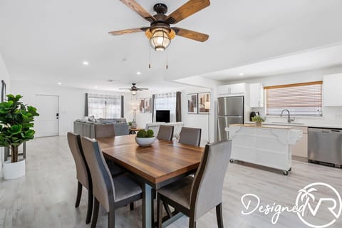 Dining area for 8 guests.