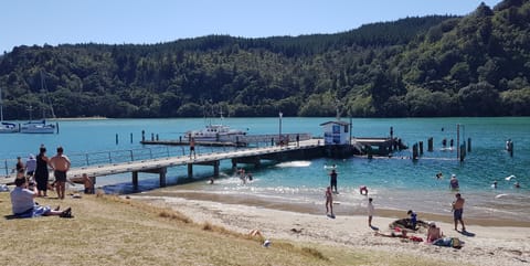 Beach nearby, sun loungers