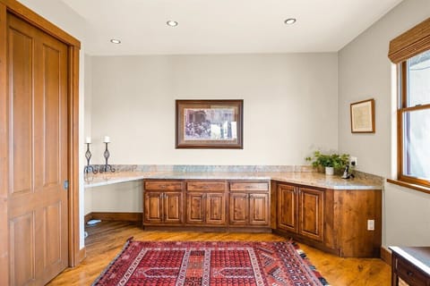 Office space off of the kitchen