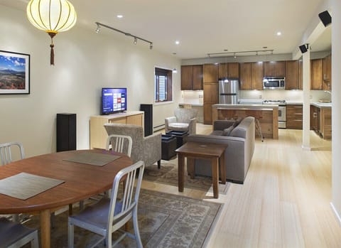 Spacious, open-concept kitchen/living/dining room