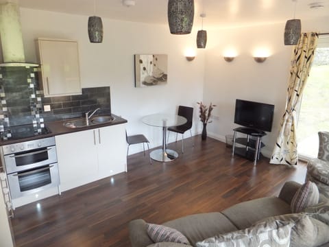 Open plan kitchen/living/dining 