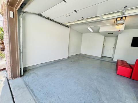 Garage available for one vehicle will fit a truck 