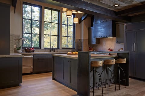 Kitchen: high ceilings, huge windows overlooking the forest. Everything u need!