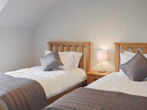 Comfy tiwn bedroom | The School House, New Luce, near Newton Stewart