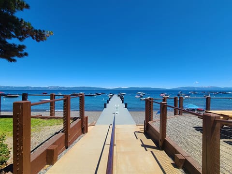 Beach nearby, sun loungers