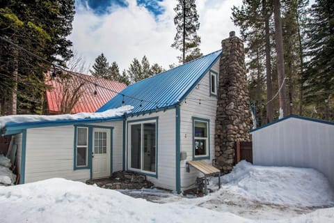 View of the backyard in the Winter.