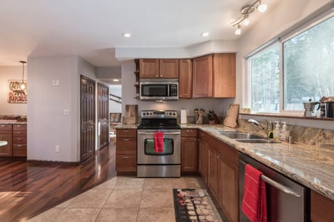 Kitchen with most essentials for cooking