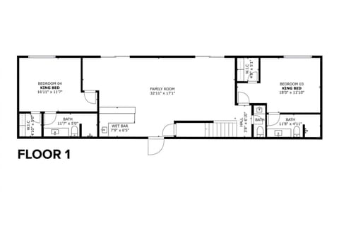 Digital floor plan of the first floor layout.