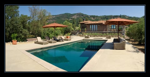 pool, facing east