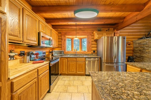 Full kitchen with updated stainless steel appliances