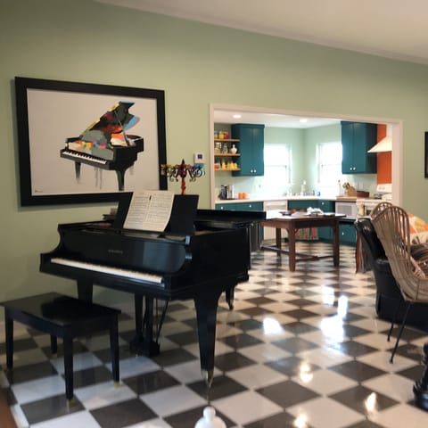 Our 1970s Baldwin. Hope someone in your group can play!