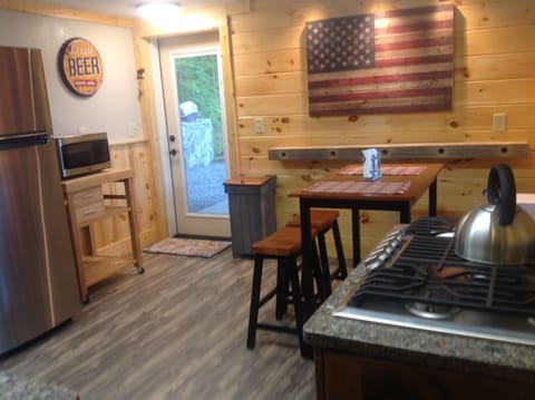 Eat in kitchen with new stainless steel appliances …