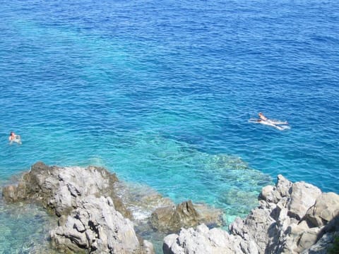 Beach nearby, sun loungers