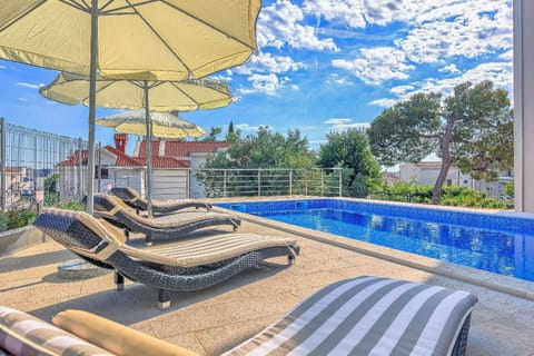 Pool. Pool area with loungers and parasols