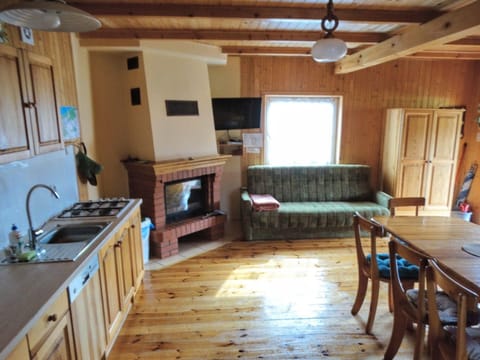 Living area. The living room with the fireplace.
