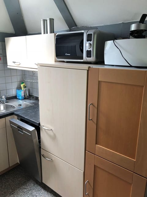 Fridge, microwave, dishwasher, toaster