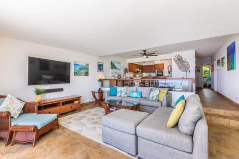 Open concept: spacious living room with dining room and kitchen just beyond.