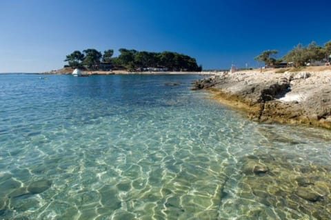 Beach nearby, sun loungers