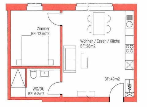 Floor plan apartment 1