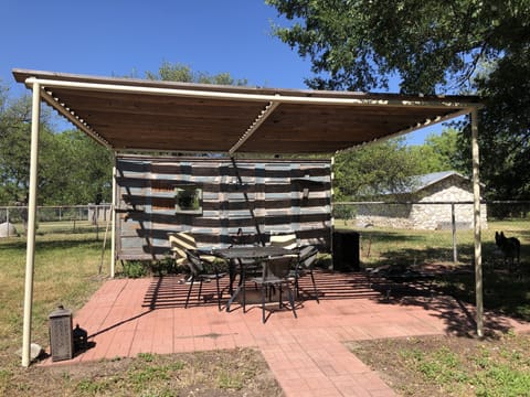 Outdoor sitting under the pergola