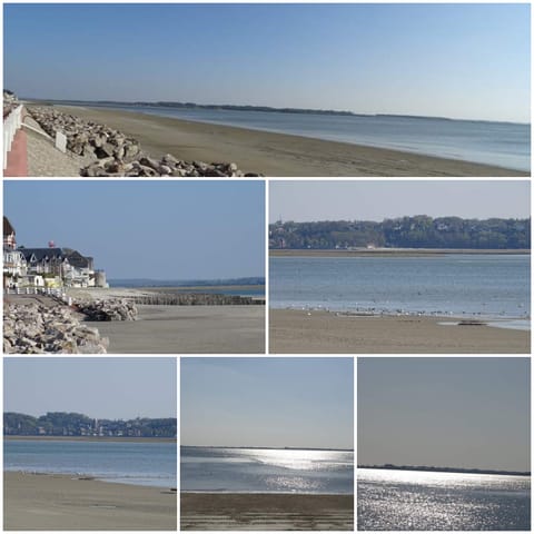 Beach nearby, sun loungers