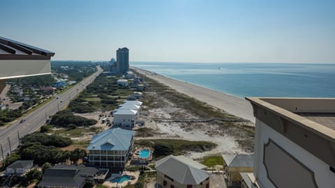 This stunning view showcases a serene state park and beach, perfect for relaxation and exploration