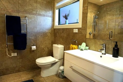 Bathroom | Shower, hair dryer, towels, soap