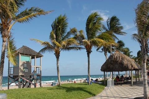 Beach nearby, sun loungers, beach towels