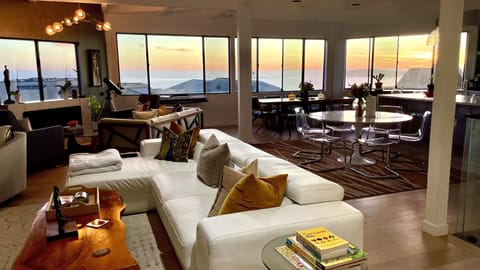 Amazing ocean and sunset views from the second floor living room