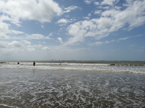 Beach nearby, sun loungers