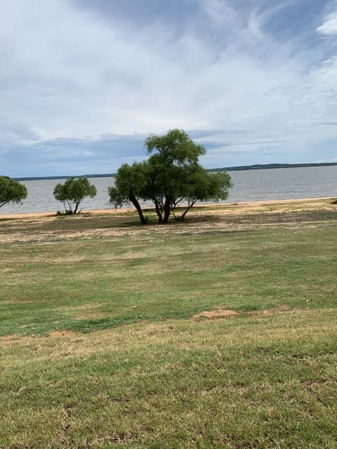 View of the lake from the patio