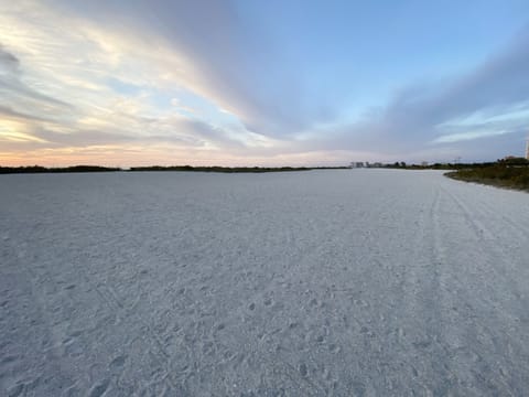 Beach nearby, sun loungers