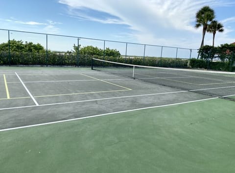 Tennis court with a view of the Gulf of Mexico! 