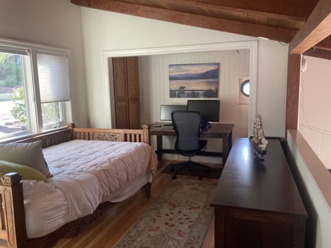 View towards desk area in loft

