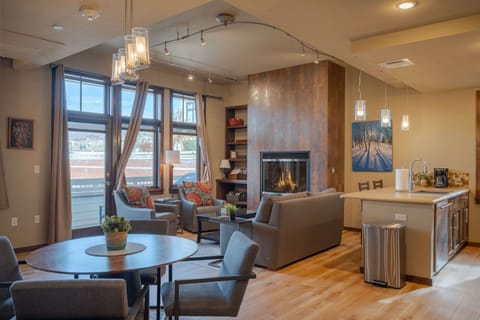 Warm up by the gas fire and catch up with friends