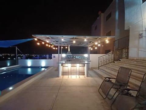 Outdoor pool, a heated pool