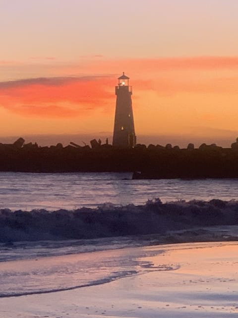 Walk one block to see this view and stroll along the sand.