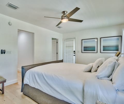 Upstairs Primary Master BR - King Bed | Private entrance to 2nd Level Balcony