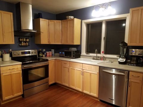 Fridge, oven, stovetop, dishwasher