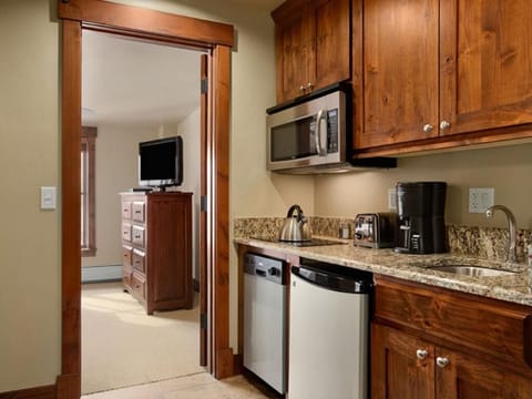 Galley kitchen in the Suite.