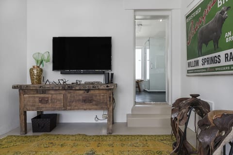 Large TV for listening to music, getting caught up on social media, and movies