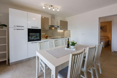 Kitchen area. kitchen + dining area