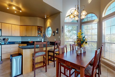 Dining Table with Hill Country Views