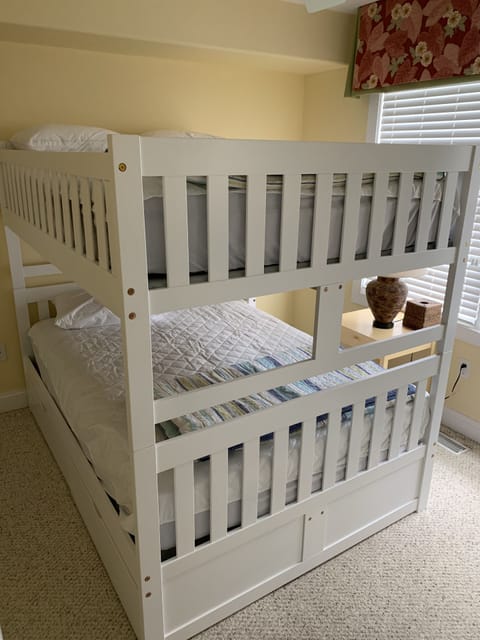 Full over full bunkbed with storage drawers underneath
